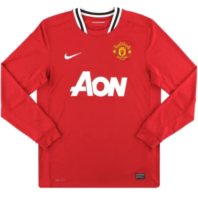 2011-12 Manchester United Nike Home Shirt L/S M - Manchester United / Excellent / Medium
