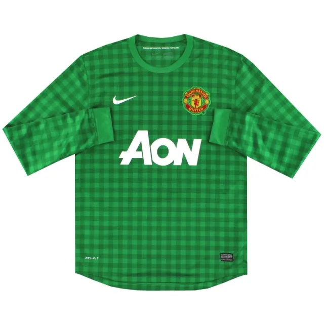 2012-13 Manchester United Nike Goalkeeper Shirt *Mint* L - Manchester United / Mint / Large