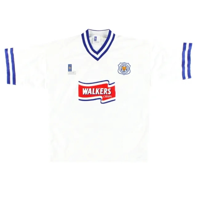 1996-98 Leicester Fox Leisure Away Shirt L - Leicester City / Excellent / Large