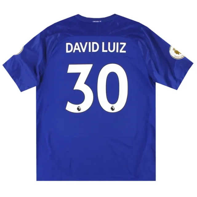 2017-18 Chelsea Nike Home Shirt David Luiz #30 *Mint* XXL - Chelsea / Mint / XXL