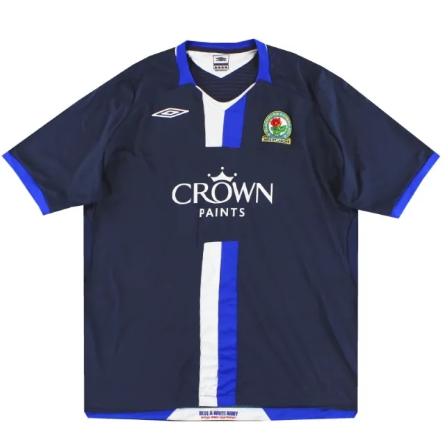2008-09 Blackburn Umbro Away Shirt M - Blackburn Rovers / Excellent / Medium