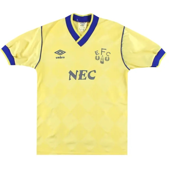 1986-88 Everton Umbro Away Shirt S - Everton / Very Good / Small