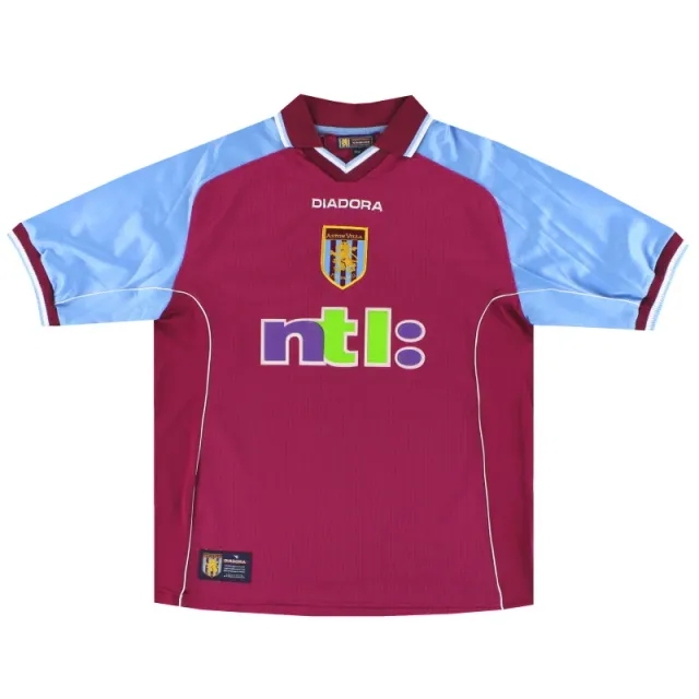 2000-01 Aston Villa Diadora Home Shirt XS - Aston Villa / Very good / XS