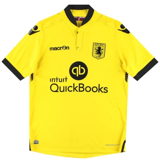 2015-16 Aston Villa Macron Away Shirt S - Aston Villa / Excellent / Small