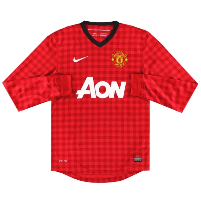 2012-13 Manchester United Home Shirt L/S L - Manchester United / Excellent / Large