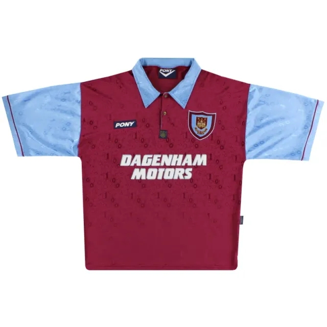 1995-97 West Ham Pony Centenary Home Shirt S - West Ham / Excellent / Small