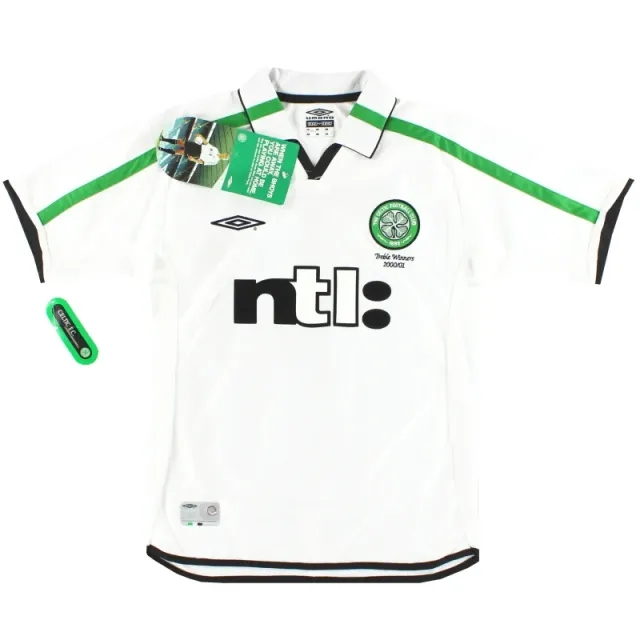 2001-02 Celtic Umbro 'Treble Winners' Away Shirt *w/tags* S - Celtic / w/tags / Small