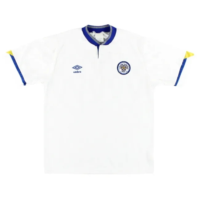 1990-91 Leeds Umbro Home Shirt #10 M - Leeds / Very Good / Medium