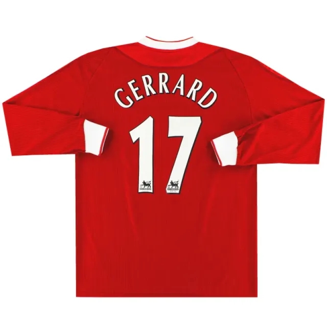 2002-04 Liverpool Reebok Home Shirt Gerrard #17 L/S M - Liverpool / Excellent / Medium