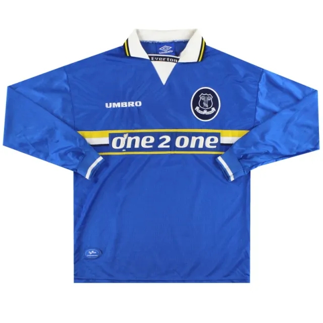 1997-99 Everton Umbro Home Shirt L/S XXL - Everton / Excellent / XXL