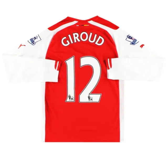 2014-15 Arsenal Puma Home Shirt Giroud #12 L/S S - Arsenal / Excellent / Small