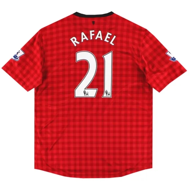 2012-13 Manchester United Nike Home Shirt Rafael #21 XL - Manchester United / Excellent / XL