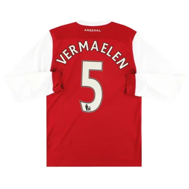 2010-11 Arsenal Nike Home Shirt Vermaelen #5 L/S S - Arsenal / Excellent / Small