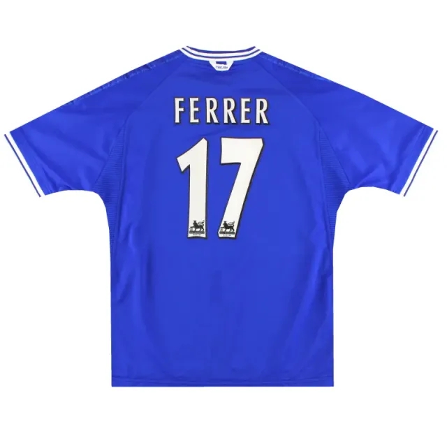 1999-01 Chelsea Umbro Home Shirt Ferrer #17 L - Chelsea / Excellent / Large