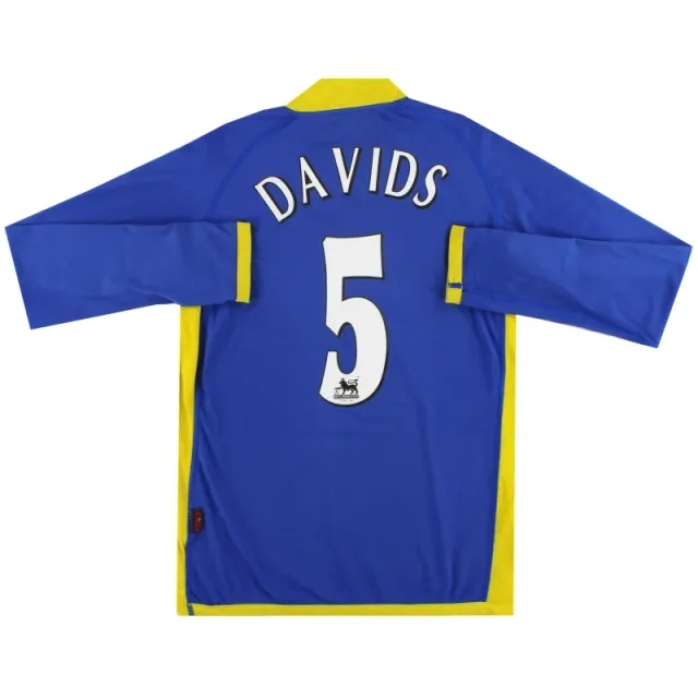 2005-06 Tottenham Kappa Away Shirt Davids #5 L/S M - Tottenham Hotspur / Excellent / Medium