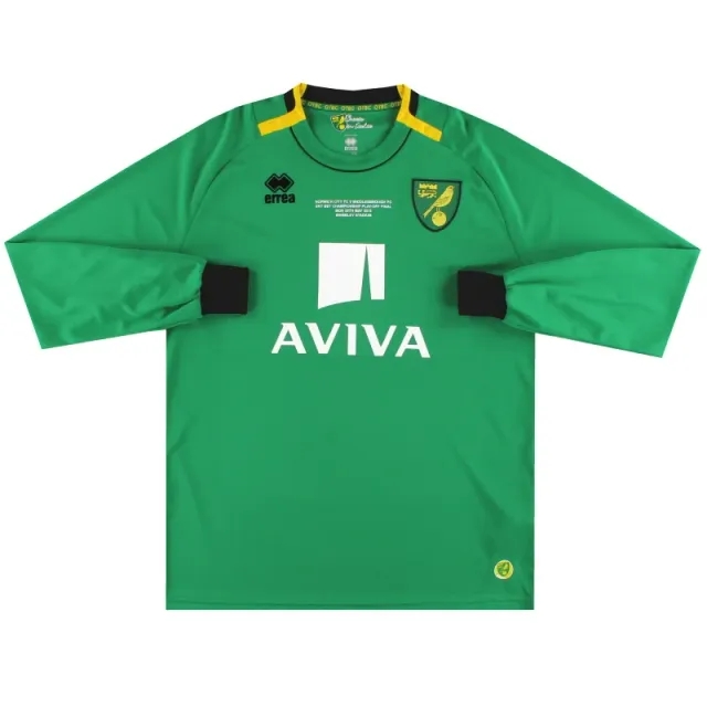 2014-15 Norwich City Errea 'Play-Off' Goalkeeper Shirt L/S 4XL - Norwich City / Excellent / 4XL
