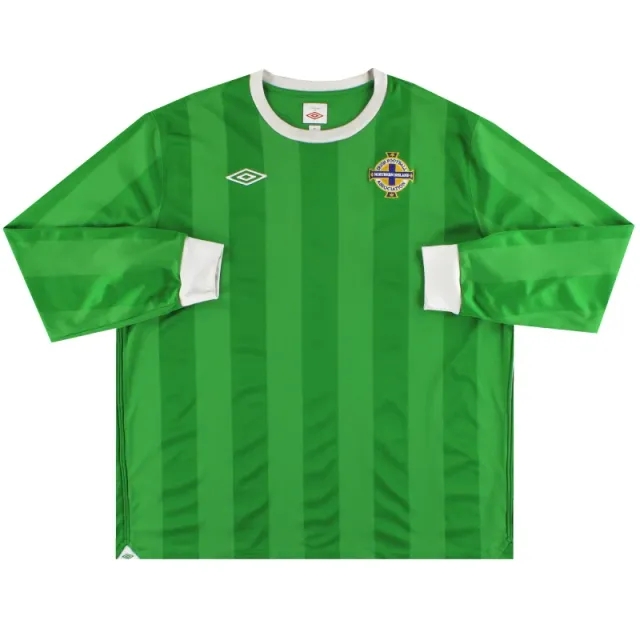 2010-12 Northern Ireland Umbro Home Shirt L/S *Mint* XXL - Northern Ireland / Mint / XXL