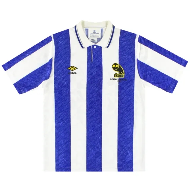 1991 Sheffield Wednesday Umbro 'League Cup Final' Home Shirt S - Sheffield Wednesday / Excellent / Small