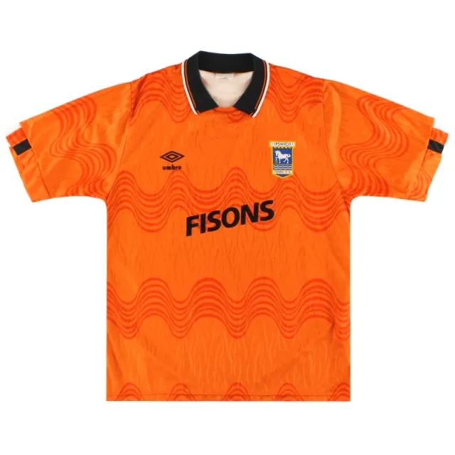 1989-92 Ipswich Umbro Away Shirt S - Ipswich / Very Good / Small