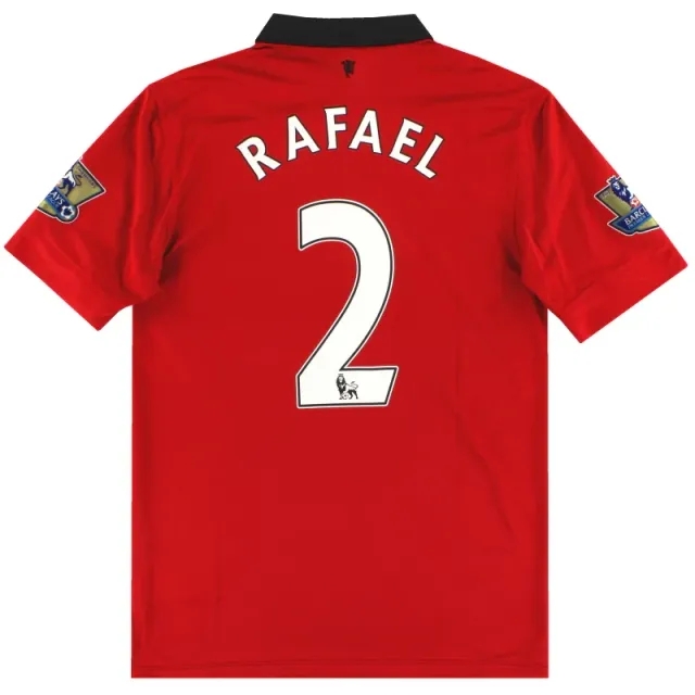 2013-14 Manchester United Nike Home Shirt Rafael #2 S - Manchester United / Excellent / Small
