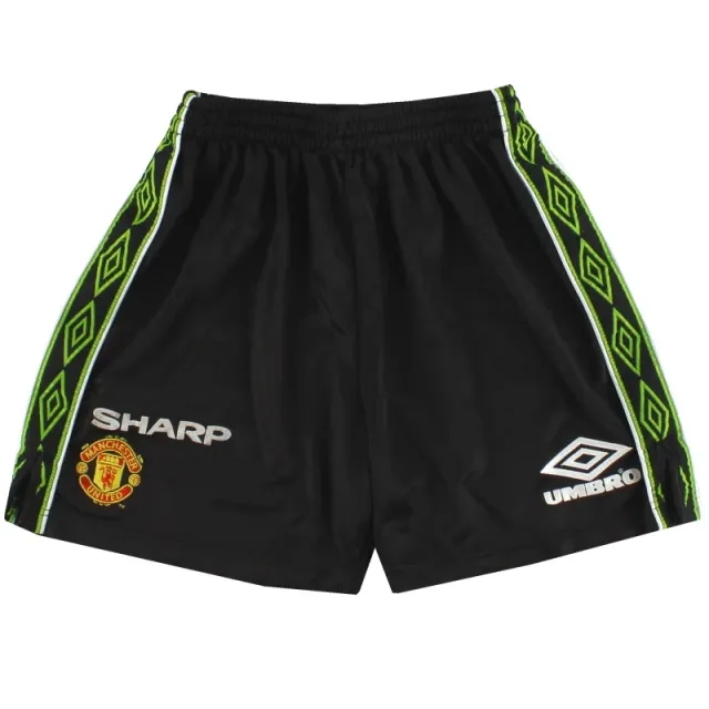 1998-99 Manchester United Umbro Third Shorts S - Manchester United / Excellent / Small