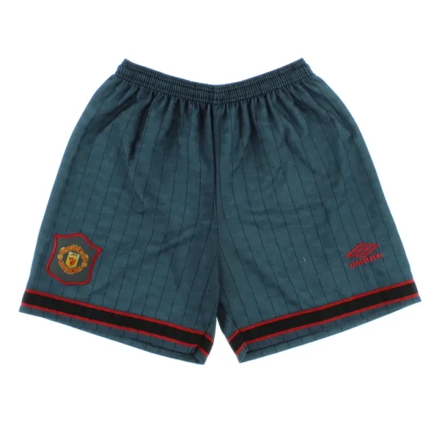 1995-96 Manchester United Away Shorts S - Manchester United / Very good / Small