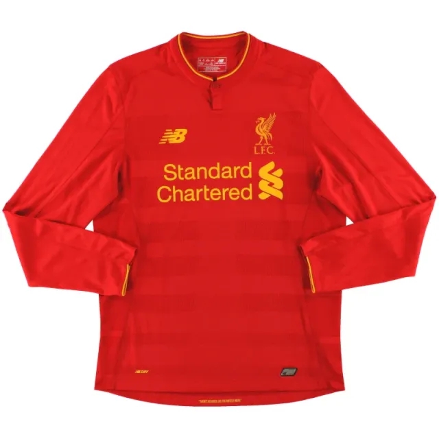 2016-17 Liverpool New Balance Home Shirt L/S M - Liverpool / Excellent / Medium