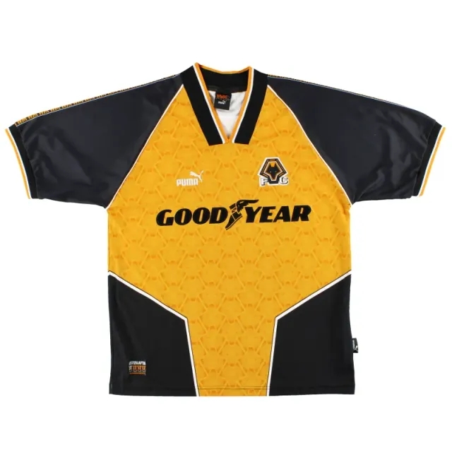 1996-98 Wolves Puma Home Shirt S - Wolves / Excellent / Small