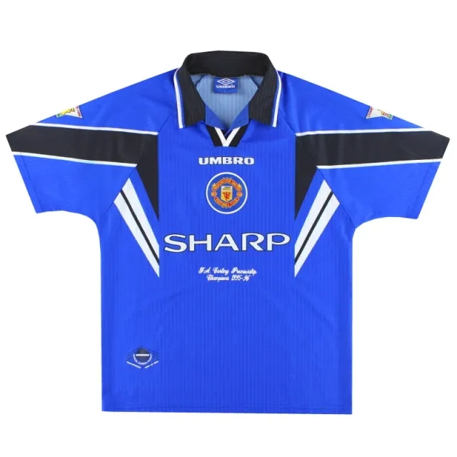 1996-97 Manchester United Umbro 'Champions' Third Shirt L - Manchester United / Excellent / Large