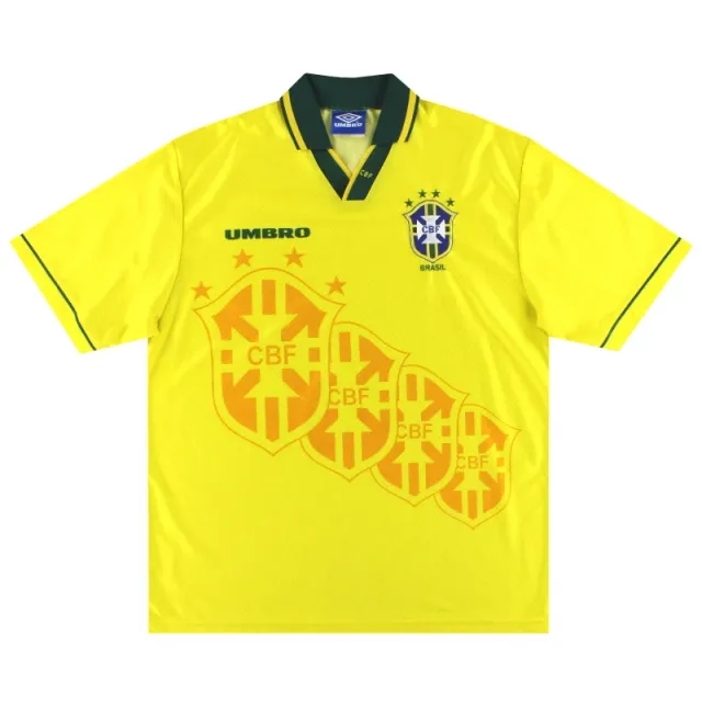 1994-95 Brazil Umbro Home Shirt XL - Brazil / Excellent / XL