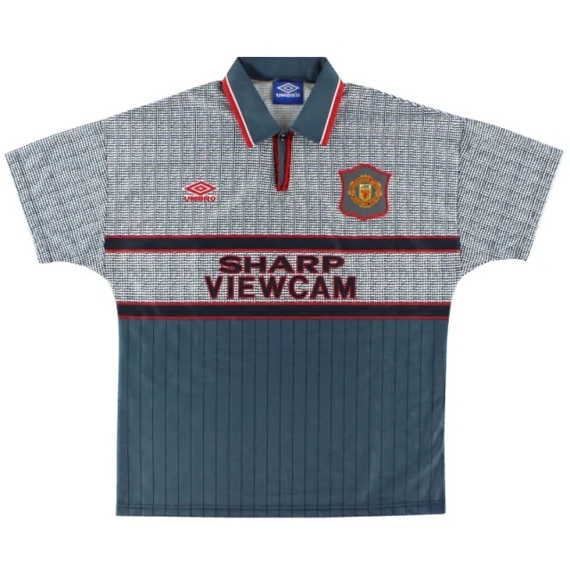 1995-96 Manchester United Umbro Away Shirt *Mint* L - Manchester United / Mint / Large
