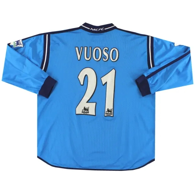 2002-03 Manchester City Le Coq Sportif Player Issue Home Shirt Vuoso #21 L/S XL - Manchester City / Excellent / XL