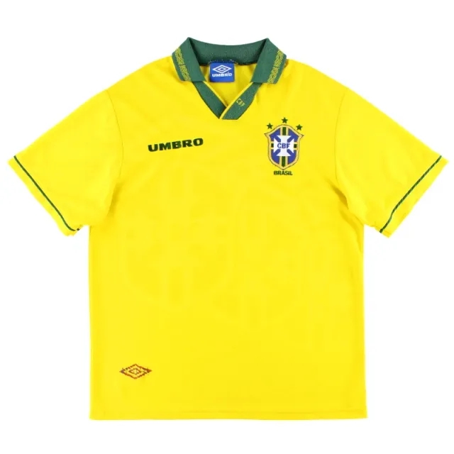 1993-94 Brazil Umbro Home Shirt XL - Brazil / Excellent / XL