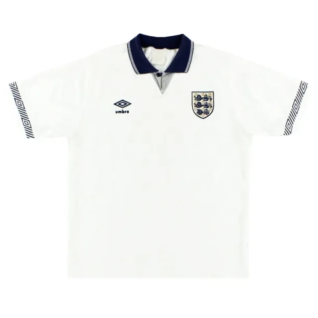 1990-92 England Umbro Home Shirt L - England / Excellent / Large