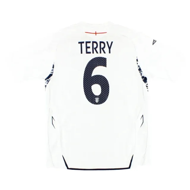 2007-09 England Umbro Home Shirt Terry #6 S - England / Excellent / Small