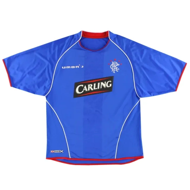 2005-06 Rangers Umbro Home Shirt L - Rangers / Very Good / Large