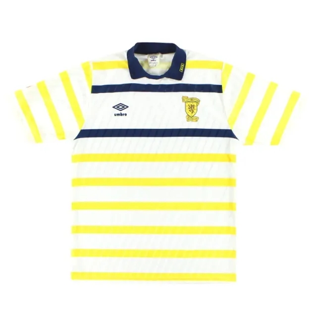 1988-91 Scotland Umbro Away Shirt *Mint* M - Scotland / Mint / Medium