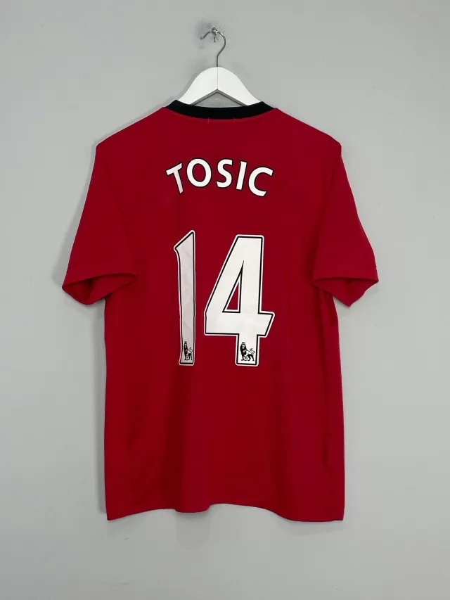 CULT KITS - 2009/10 MANCHESTER UNITED TOSIC #14 HOME SHIRT (L) NIKE