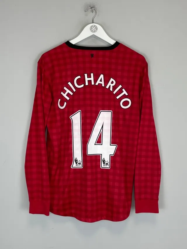 2012/13 MANCHESTER UNITED CHICHARITO #14 L/S HOME SHIRT (L) NIKE | Cult Kits