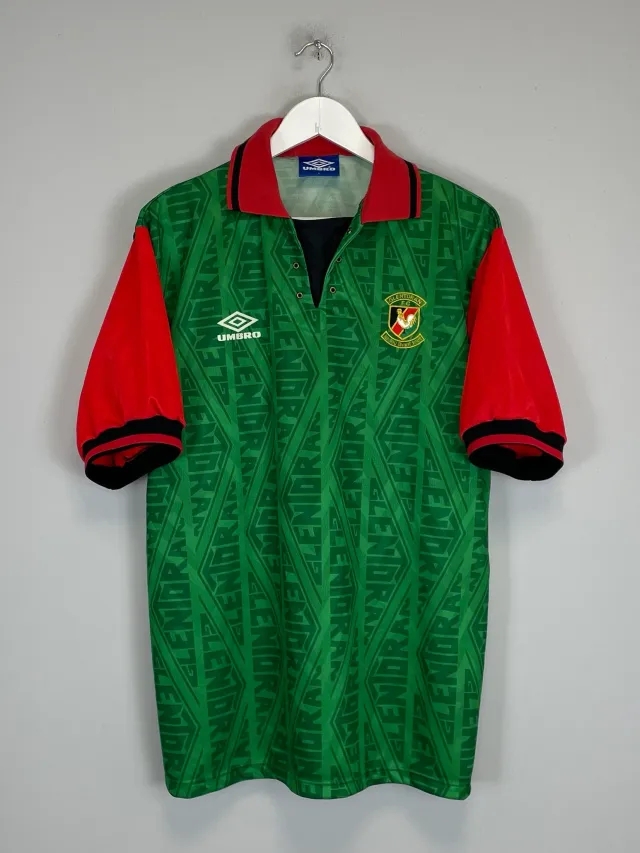 CULT KITS - 1992/93 GLENTORAN HOME SHIRT (L) UMBRO