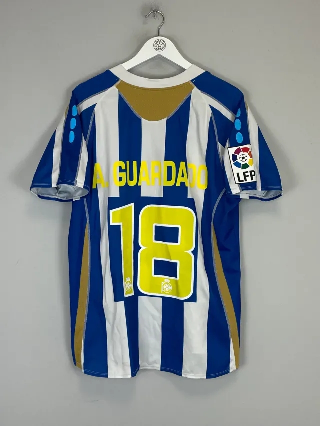 CULT KITS - 2007/08 DEPORTIVO LA CORUNA A.GUARDADO #18 HOME SHIRT (L) CANTERBURY