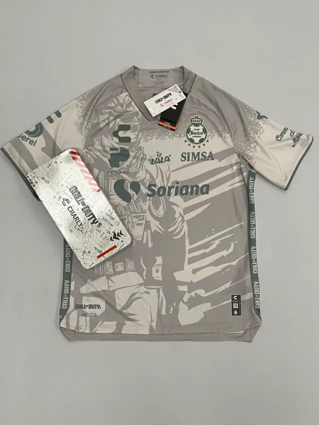 2023/24 SANTOS LAGUNA X CALL OF DUTY *BNWT* SIGNED SHIRT (L) CHARLY | Cult Kits