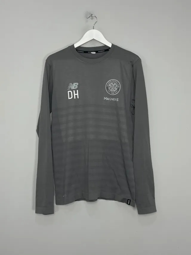CULT KITS - 2018/19 CELTIC *STAFF ISSUE* TRAINING SHIRT (L) NEW BALANCE