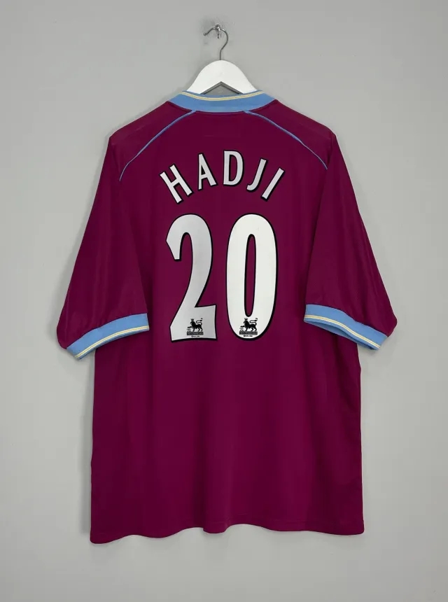 CULT KITS - 2001/02 ASTON VILLA HADJI #21 HOME SHIRT (XXL) DIADORA