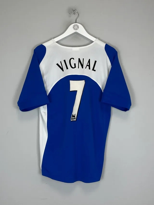 CULT KITS - 2005/06 PORTSMOUTH VIGNAL #7 HOME SHIRT (M) JAKO