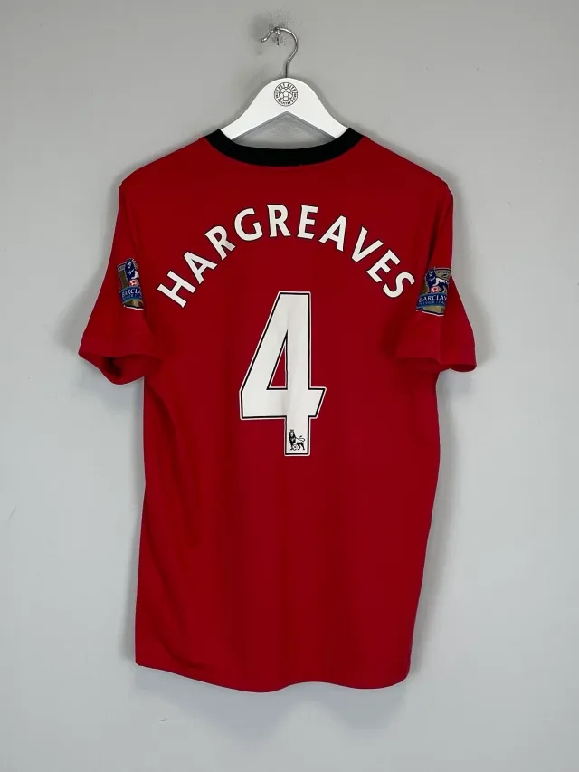 CULT KITS - 2009/10 MANCHESTER UNITED HARGREAVES #4 HOME SHIRT (M) NIKE