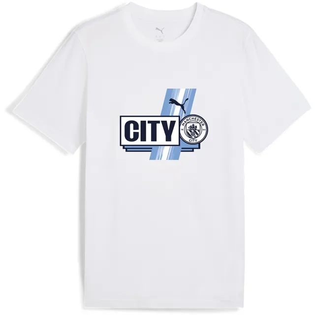 PUMA Manchester City Ftblculture T-Shirt Men, White/Light Blue, size 3XL