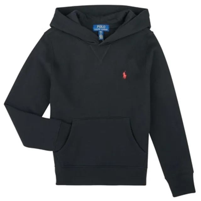 Polo Ralph Lauren  LS PO HOOD  girls's Children's Sweatshirt in Black