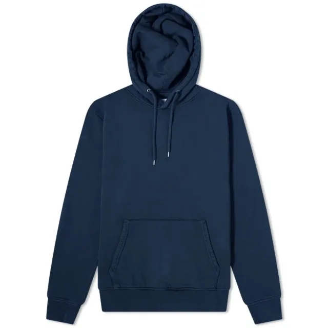 Colorful Standard Classic Organic Popover Hoodie Navy Blue