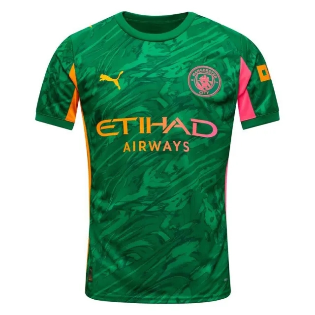 PUMA Manchester City 25/26 Goalkeeper Jersey Men, Archive Green/Heat Fire